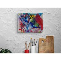 Example of what the painting would look like hanging in a furnished setting. Painting is sold unframed.